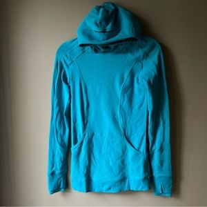Lululemon Teal Blue Long Sleeve Rulu Base Runner Active Pullover Hoodie Womens 4